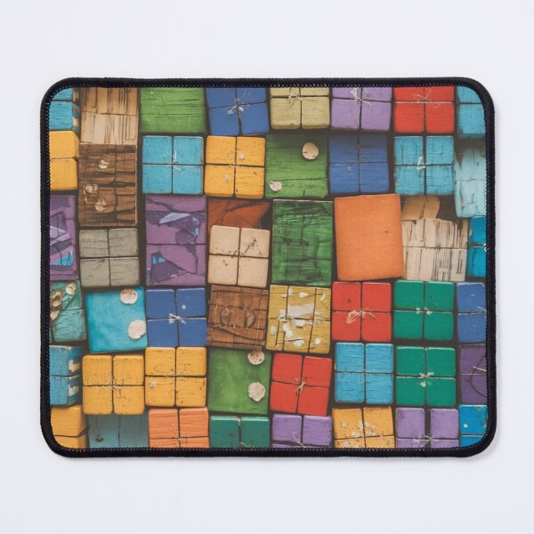 Item preview, "Collage of colorful wooden blocks" designed and sold by anahimar1418.