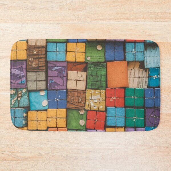 Item preview, "Collage of colorful wooden blocks" designed and sold by anahimar1418.