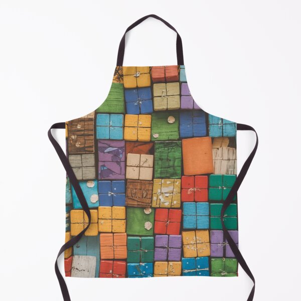 Item preview, "Collage of colorful wooden blocks" designed and sold by anahimar1418.