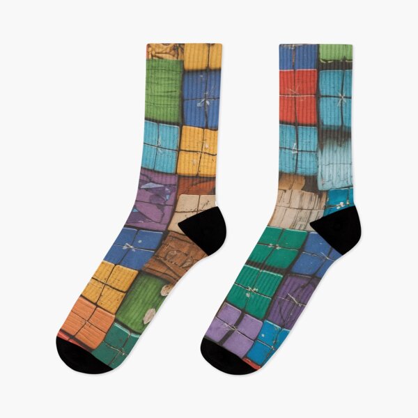 Item preview, "Collage of colorful wooden blocks" designed and sold by anahimar1418.