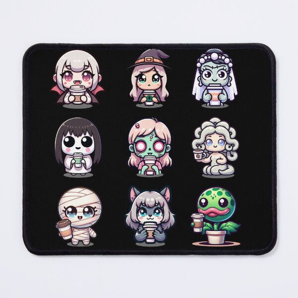 Item preview, Female versions of horror monsters with a warm drink designed and sold by busstop16.