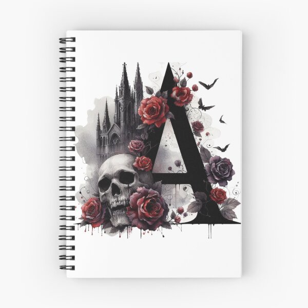 Item preview, Gothic Alphabet Skull and Roses A designed and sold by CultDigHoriz.