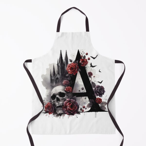 Item preview, Gothic Alphabet Skull and Roses A designed and sold by CultDigHoriz.