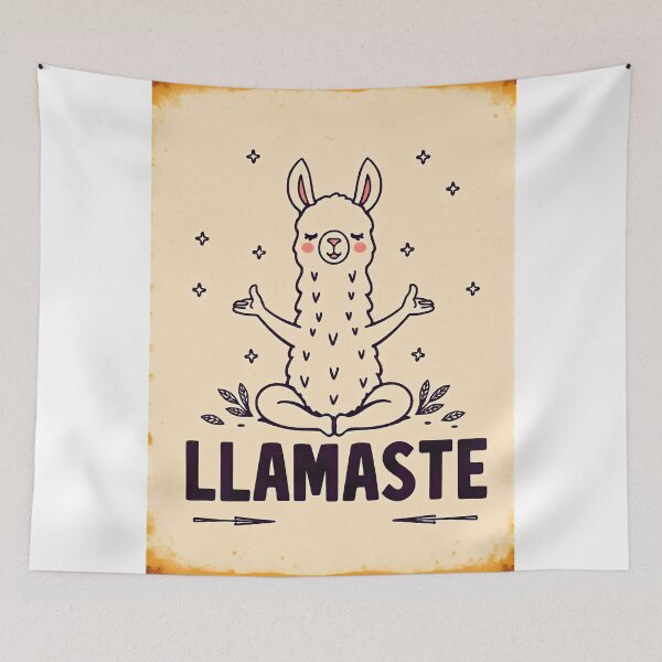 Item preview, Llama doing yoga, animals jokes, funny quotes vintage aestethic  designed and sold by ChaosEdits.