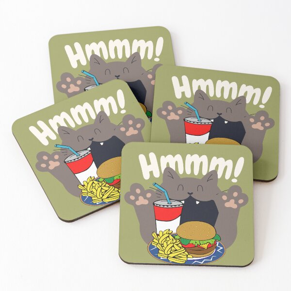 Item preview, Cat with hamburger designed and sold by Plantiyas.