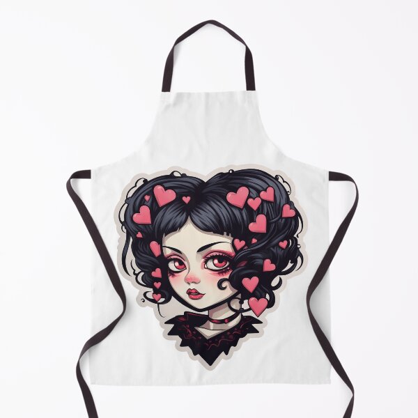 Item preview, Cute Goth Girl with Hearts designed and sold by QuantumRuby.