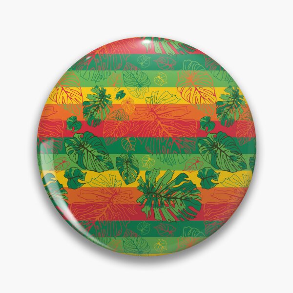 Item preview, Happy Hand Drawn Monstera Red Gold Green designed and sold by Vibezgarden.