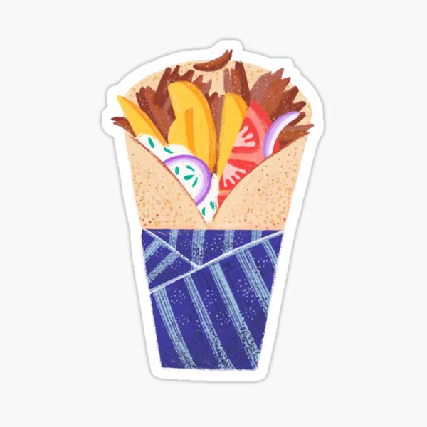 Gyros souvlaki Sticker
