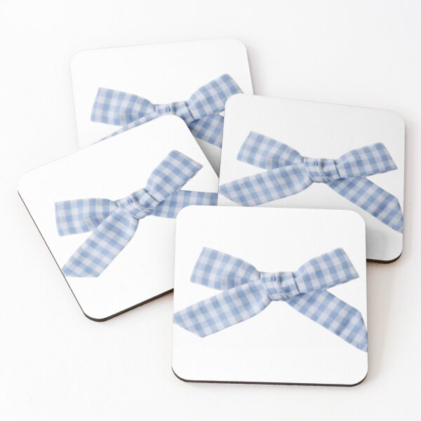 Item preview, Coquette baby blue gingham bow  designed and sold by Pixiedrop.
