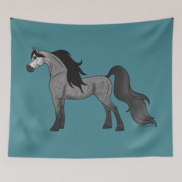 Item preview, Cute, Dappled Gray Arabian Cartoon Horse designed and sold by DappledMoon.