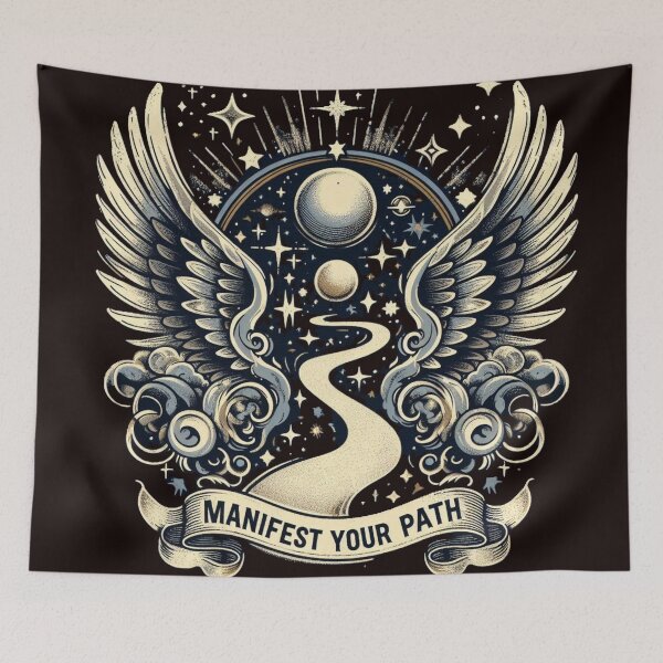 Item preview, Manifest Your Path Celestial Vintage T-Shirt | Cosmic Inspiration Apparel designed and sold by GardenReign.