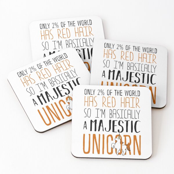 Item preview, Only 2% of the World Has Red Hair, So I'm Basically a Majestic Unicorn Tags designed and sold by KsuAnn.