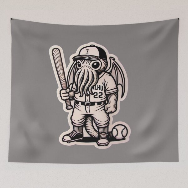 Item preview, Cthulhu Baseball Player designed and sold by PinUpPizzazz.
