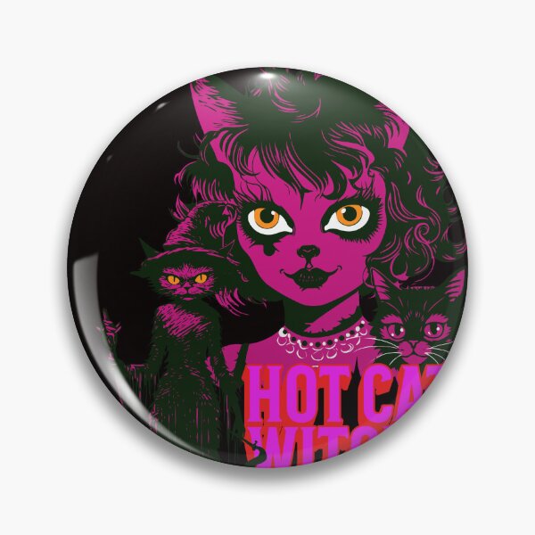 Artikelvorschau, Heiße Katze mit Halloween-Design in Rosa entworfen und verkauft von Jessica  art.