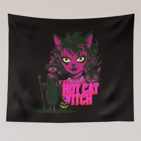 Item preview, hot cat with halloween design pink designed and sold by Jessica  art.