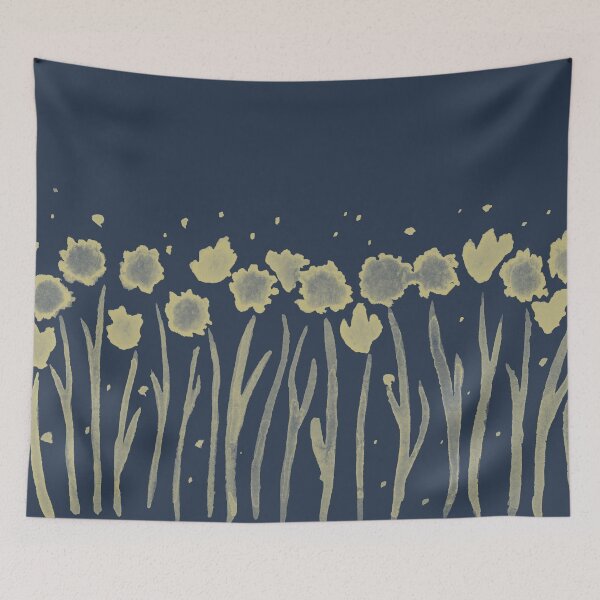Item preview, Alliums and Daffodils Watercolor Painting - Dusk + Gold designed and sold by Irene Estelle.
