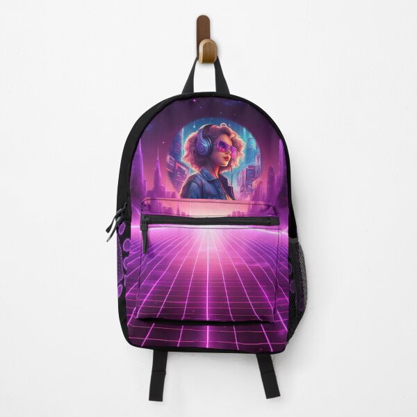 Item preview, Synthwave girl in denim, pink glasses designed and sold by analogsandpixel.