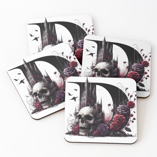 Item preview, Gothic Halloween Skull and Roses D designed and sold by CultDigHoriz.