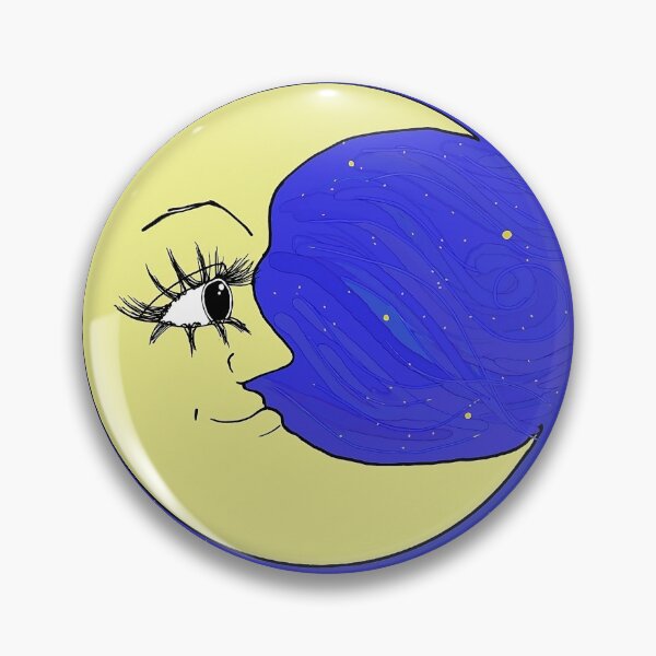 Item preview, Moon with Face drawing designed and sold by NerdyArtist28.