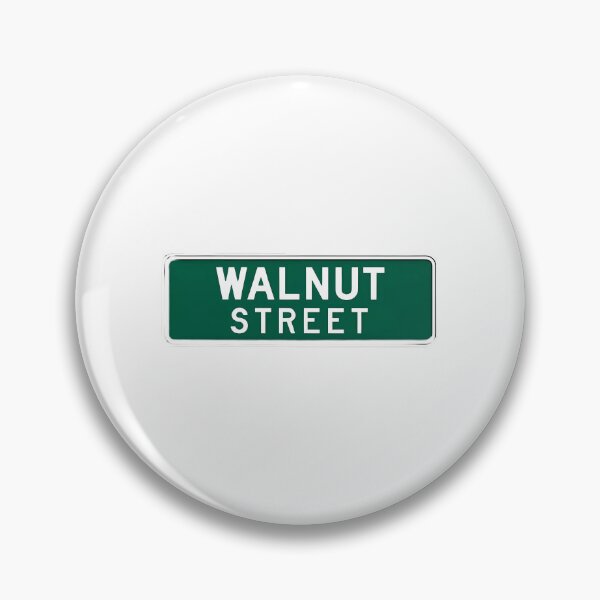 Item preview, Modern Walnut Street Sign - Clean Design for City and Town Navigation designed and sold by magicalshops.
