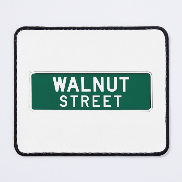 Item preview, Modern Walnut Street Sign - Clean Design for City and Town Navigation designed and sold by magicalshops.