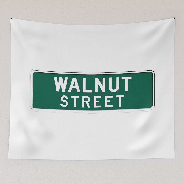 Item preview, Modern Walnut Street Sign - Clean Design for City and Town Navigation designed and sold by magicalshops.