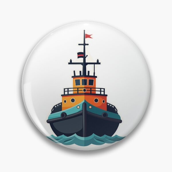 Item preview, Tugboat Print Minimalist Wall Art for Kids designed and sold by ArtfullyRooted.