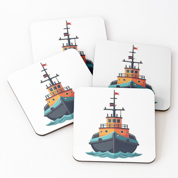 Item preview, Tugboat Print Minimalist Wall Art for Kids designed and sold by ArtfullyRooted.