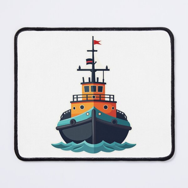 Item preview, Tugboat Print Minimalist Wall Art for Kids designed and sold by ArtfullyRooted.