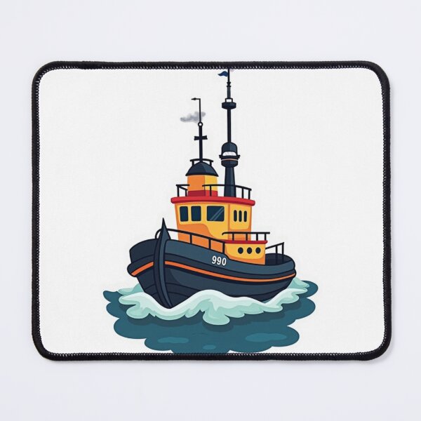 Item preview, Tugboat Cartoon for Kids designed and sold by ArtfullyRooted.
