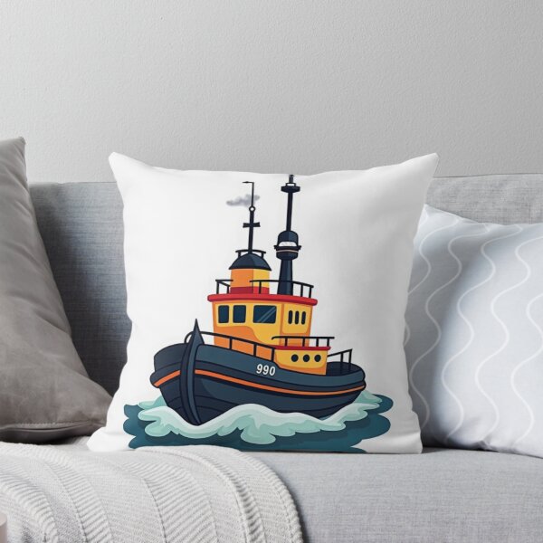 Item preview, Tugboat Cartoon for Kids designed and sold by ArtfullyRooted.
