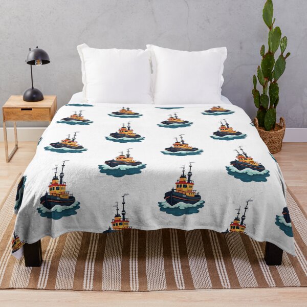 Item preview, Tugboat Cartoon for Kids designed and sold by ArtfullyRooted.