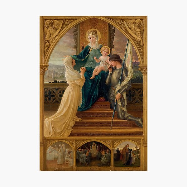 Item preview, Madonna and Child Seated Between St. Genevieve and Joan Of Arc by Élisabeth Sonrel designed and sold by TeeARTHY.