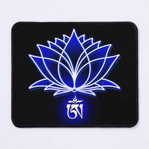 Item preview, Om, White Lotus, Tibetan, buddhist, Buddhism, Sanskrit, Black Background designed and sold by MayGreenAbgrall.