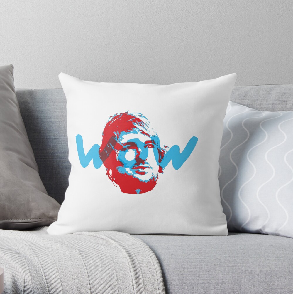 Owen Wilson Says Wow - Red Throw Pillow