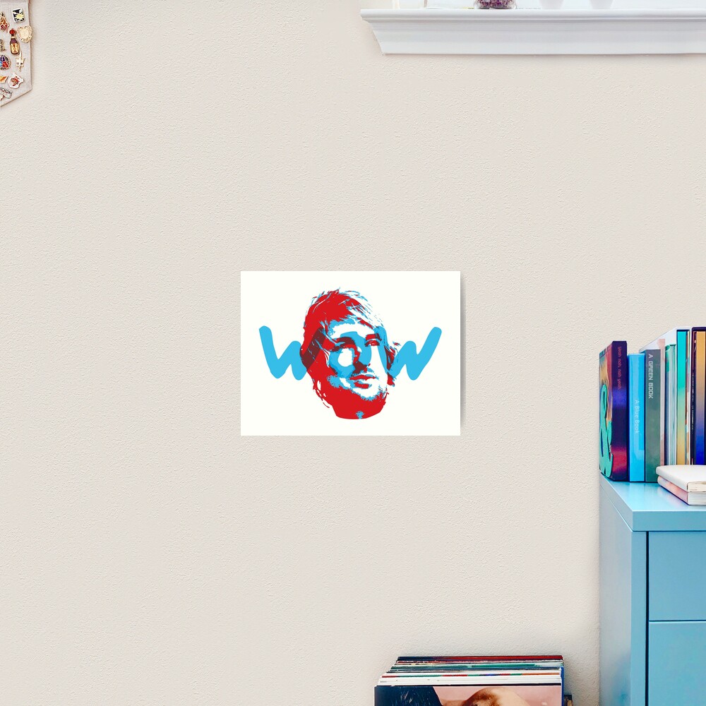 Owen Wilson Says Wow - Red Art Print