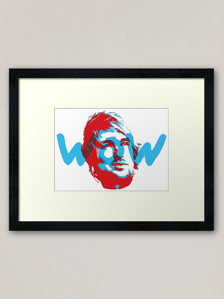 Alternate view of Owen Wilson Says Wow - Red Framed Art Print