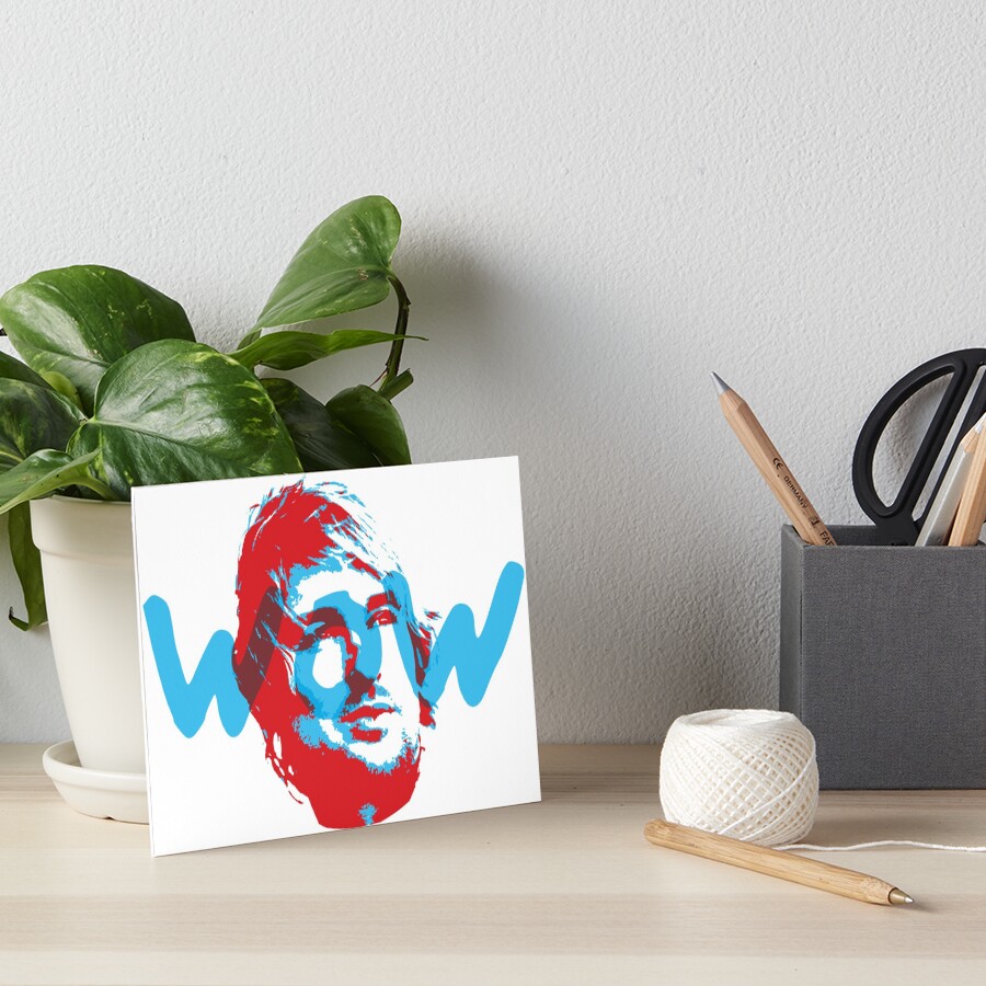 Owen Wilson Says Wow - Red Art Board Print