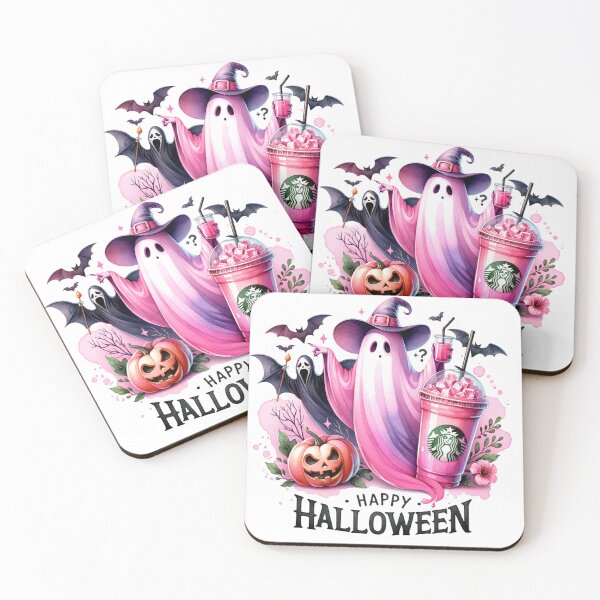 Item preview, Cute but Spooky Halloween ghost and bats sticker and more designed and sold by CRandRRstickers.