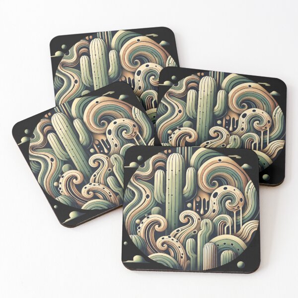 Item preview, Desert Cactus at Night Abstract Design designed and sold by TribalioDesigns.