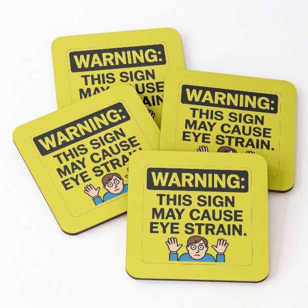 Item preview, High Eye Strain Alert: Humorous Warning Design designed and sold by magicalshops.