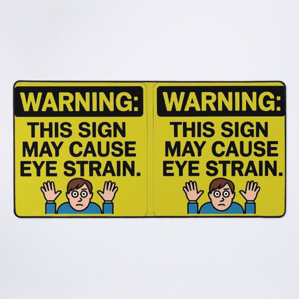 Item preview, High Eye Strain Alert: Humorous Warning Design designed and sold by magicalshops.