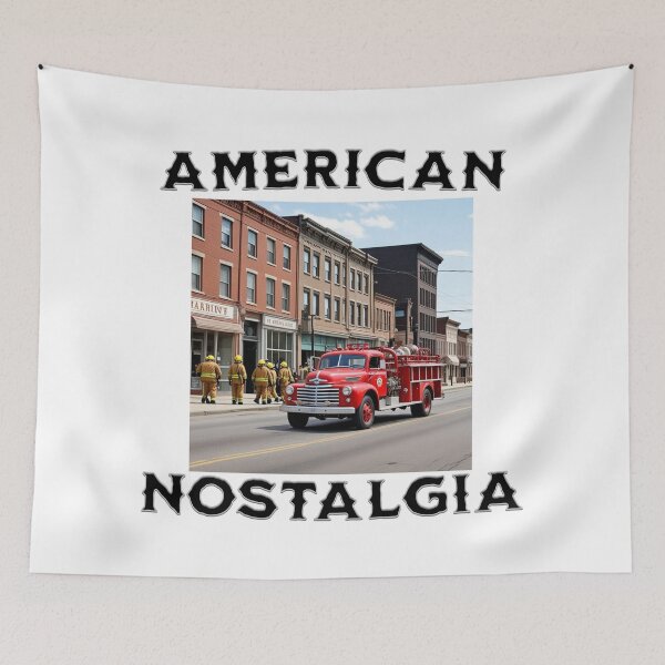 Item preview, American Nostalgia Vintage Firetruck T-Shirt designed and sold by soflomerc.