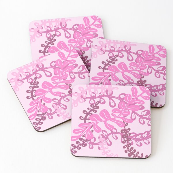 Item preview, pink leaves designed and sold by MajoVifi.