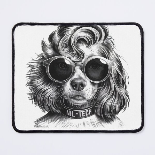 Item preview, NIL-Tech's Retro Sketch: Stylish Dog with Sunglasses – Cool Canine Tech Guru designed and sold by NIL-Tech.