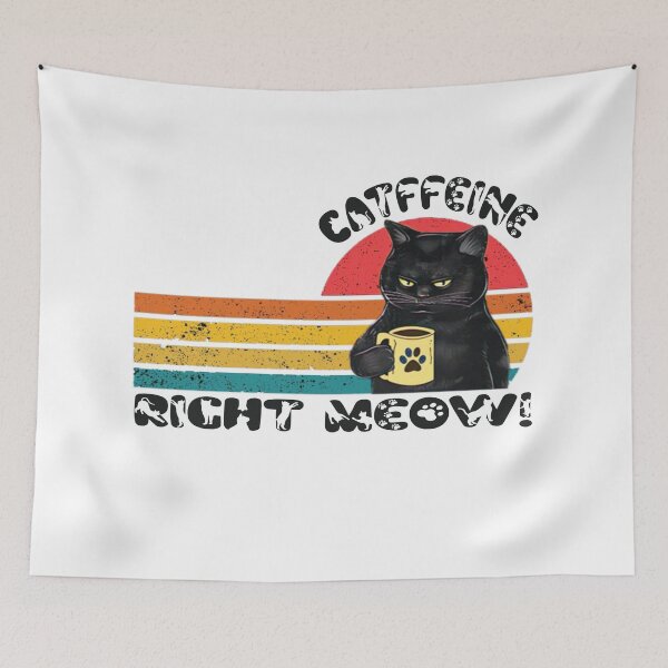 Item preview, catffeine right meow Vintage designed and sold by CHAKSTYLE.
