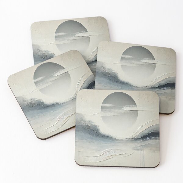 Item preview, Serene Abstract Zen Art with Subtle Palette Knife Strokes designed and sold by SakuraJapanArt.