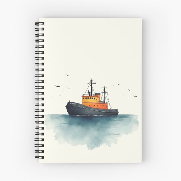 Item preview, Tugboat Watercolor Wall Art designed and sold by ArtfullyRooted.