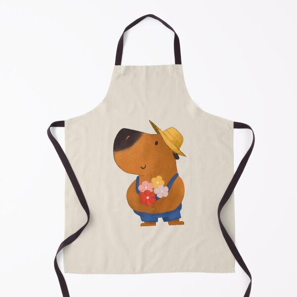 Item preview, Capybara with hat and flowers. designed and sold by ArtbyGover.