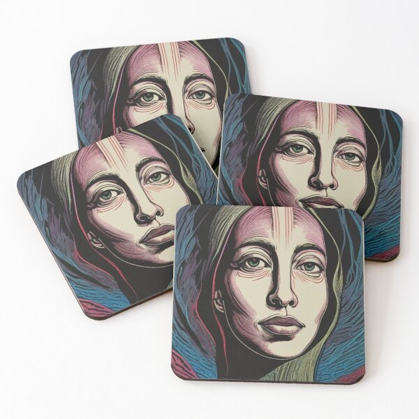 Item preview, Radiant Linocut Portrait designed and sold by KilianSzmid.